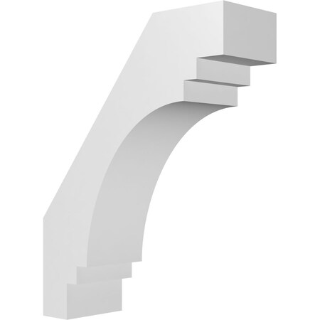 Ekena Millwork 5-in. W x 14-in. D x 18-in. H Pescadero Architectural Grade PVC Knee Brace BRCP05X14X18PEC